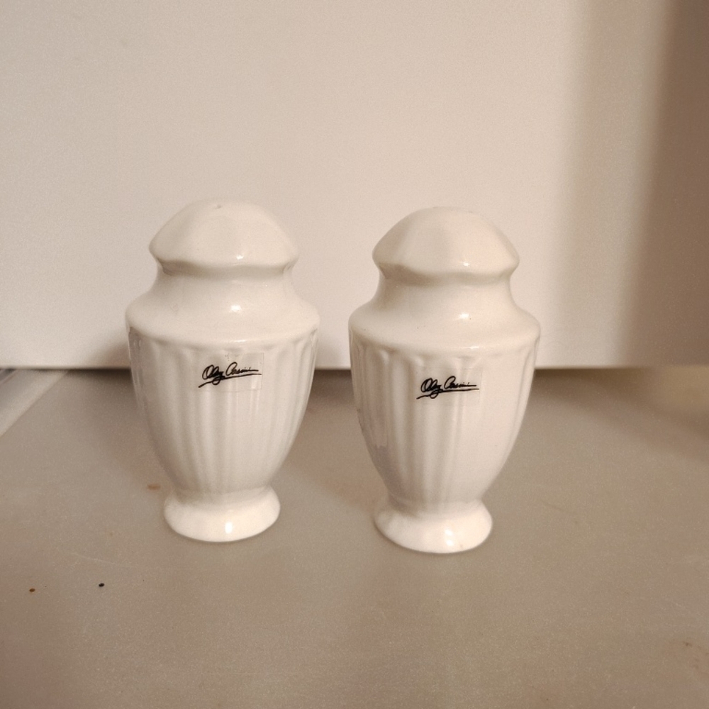Elegant White Ceramic Shakers